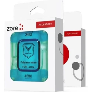 Apple Watch 7 45MM Uyumlu Zore Polymer Nano Ekran Koruyucu + Kolay Uygulama Aparatlı