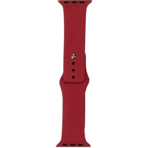 Apple Watch 7 45MM Uyumlu Band Serisi Klasik Kordon Silikon Strap Kayış, Kırmızı-Rose Gold