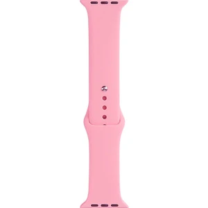 Apple Watch 7 45MM Uyumlu Band Serisi Klasik Kordon Silikon Strap Kayış, Pembe