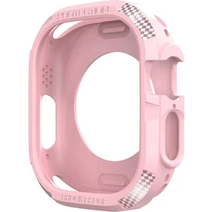 Apple Watch Ultra 49MM Uyumlu Silikon Tpu Kasa Koruyucu Zore Watch Gard 17, Pembe