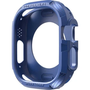Apple Watch Ultra 49MM Uyumlu Silikon Tpu Kasa Koruyucu Zore Watch Gard 17, Mavi