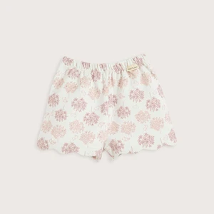 Secret Garden Baskılı Şort Ekru