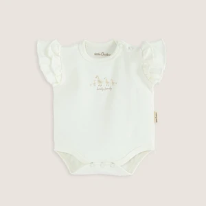 Goose Yenidoğan Fırfırlı Body Ekru