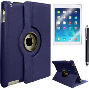 Apple iPad Mini 2-3 Uyumlu Zore Dönebilen Standlı Kılıf, Lacivert