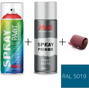 Sprey+Astar Özel Yapım Akrilik Sprey Boya Seti 400 ml (Araba-Metal-Plastik-Ahşap) + Zımpara