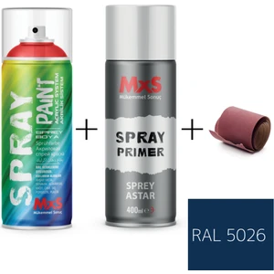 Sprey+Astar Özel Yapım Akrilik Sprey Boya Seti 400 ml (Araba-Metal-Plastik-Ahşap) + Zımpara