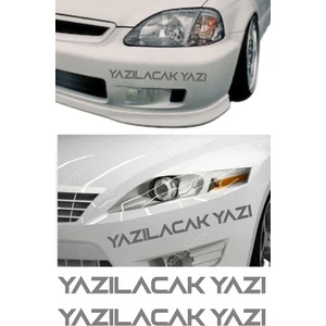Sticker Usta Isim Soyisim Yazı 2 Adet Araba Oto Motosiklet Karavan Sticker 00122