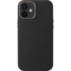 Apple iPhone 12 Uyumlu Kılıf Zore Leathersafe Wireless Kapak, Siyah