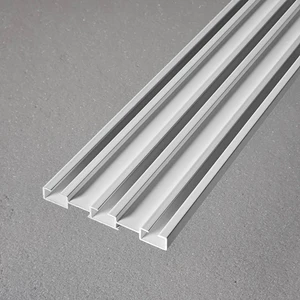 Üç Kanallı Alüminyum Beyaz Perde Rayı (73MM) Üçlü Korniş