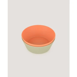 Let's Be Child 2'li Yuvarlak Kase Sage Green-Peach