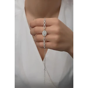 Silvano Jewelry Kadın 925 Ayar Gümüş Bagetli Bileklik