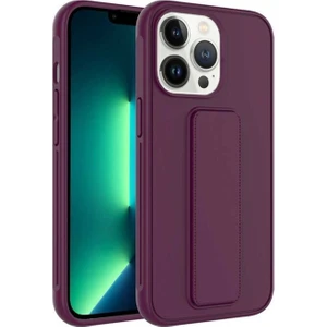 Apple iPhone 14 Pro Max Uyumlu Kılıf Zore Qstand Kapak, Mürdüm