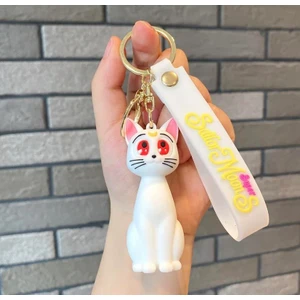 Piraye Gift  Sailor Moon Sevimli Kedi Anahtarlık ve Çanta Süsü
