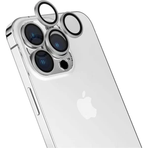 Apple iPhone 15 Pro Max Uyumlu Zore Cl-15 Parmak Izi Bırakmayan Anti-Reflective Kamera Lens Koruyucu, Gümüş