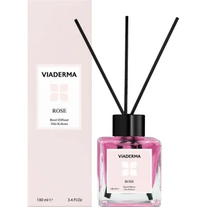 Kare Şişe Gül Esansı Bambu Çubuklu Oda Kokusu 100 ml Etkili Koku Yayılımı