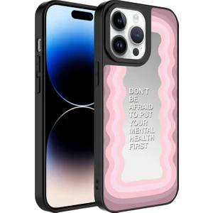 Apple iPhone 14 Pro Uyumlu Kılıf Aynalı Desenli Kamera Korumalı Parlak Zore Mirror Kapak, Ayna