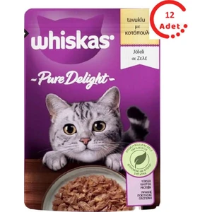 Pouch Pure Delight Jöle Içinde Tavuklu Yetişkin Kedi Konservesi 85 gr 12 Adet