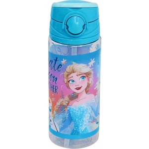 Lisanslı Pipetli Plastik Matara 500 ml Mavi (OTTO-42502)