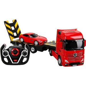 R/C Uzaktan Kumandalı Mercedes Actros Tır + AMG GT Araba 10889 Kırmızı