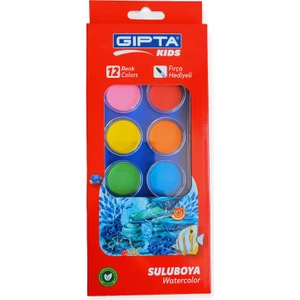 12 Renk Büyük Boy Sulu Boya