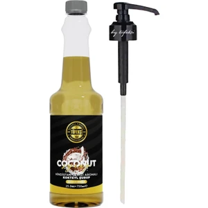 By Tüfekçi Hindistan Cevizi (Coconut) Aromalı Kahve, Pasta ve Kokteyl Şurup 750 ml ve Şurup Pompası Avantajlı Set