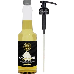 By Tüfekçi Beyaz Çikolata Aromalı Kahve, Pasta ve Kokteyl Şurup 750 ml ve Şurup Pompası Avantajlı Set