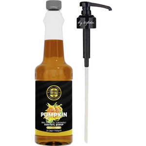 By Tüfekçi Pumpkin Spice Aromalı Kahve, Pasta ve Kokteyl Şurup 750 ml ve Şurup Pompası Avantajlı Set