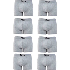 KYC Shopping Pamuklu Likralı 8 Li Paket Gri Premium Penye Esnek Kaliteli Kumaş Boxer Baksır