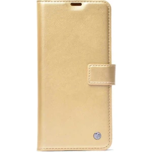 Huawei Y9 Prime 2019 Uyumlu Kılıf Zore Kar Deluxe Kapaklı Kılıf, Gold