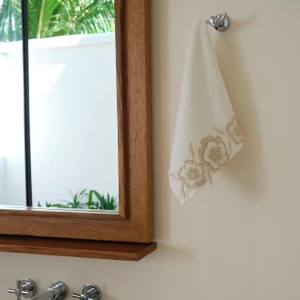 Nazik Home Sedef Çiçek Dantelli El Havlusu (30 x 50 Cm)