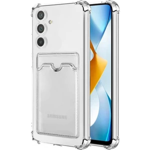 Samsung Galaxy A15 Kılıf Darbe Emici Köşe Korumalı Kartlıklı Cüzdanlı Silikon Kapak