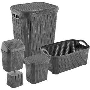 Emay Home 5li Banyo Seti Antrasit