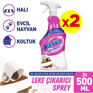 Oxi Action Çok Amaçlı Halı, Koltuk ve Evcil Hayvan Leke Çıkarıcı Sprey 500 ml X2