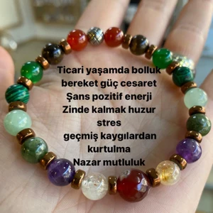 Kehribarevi Ereğli Doğaltaş Kombin Ticari Yaşam Para Mıknatısı Kombin Unisex Bileklik
