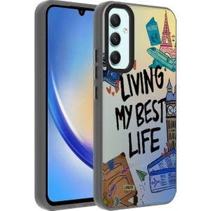 Samsung Galaxy A34 Uyumlu Kılıf Desenli Zore Dragon Sert Kapak, Seyahat