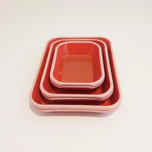 Emaye Meze Tabağı Kiremit 6'lı Set