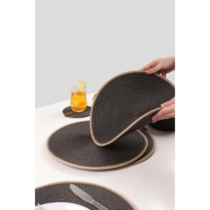 6 Adet Jüt Supla / Amerikan Servis Lux Sunum Tabak Altlığı, Sunum Supla Çeyiz Takımı Örgü Tabak Altı Yanmaz