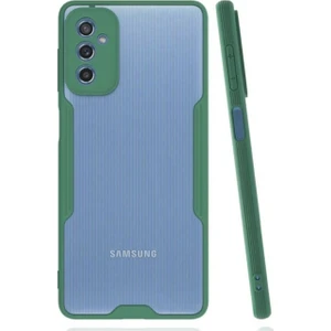 Samsung Galaxy M52 Uyumlu Kılıf Parfe Kapak, Koyu Yeşil