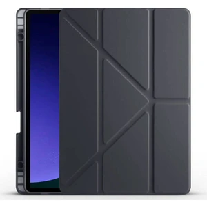 Samsung Galaxy Tab S9 Uyumlu Kılıf Zore Tri Folding Kalem Bölmeli Standlı Kılıf, Siyah