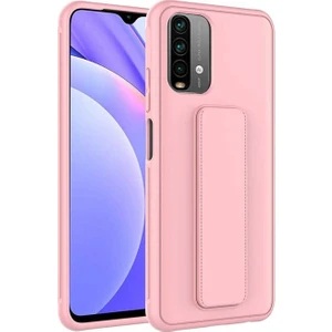 Xiaomi Redmi Note 10S Uyumlu Kılıf Qstand Kapak, Pembe