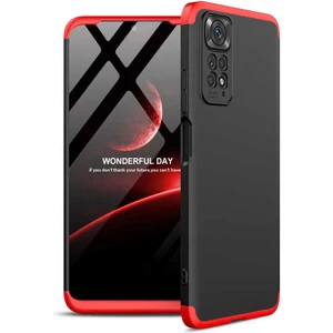 Xiaomi Redmi Note 11S Global Uyumlu Kılıf Ays Kapak, Siyah-Kırmızı