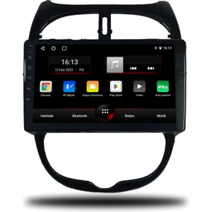 Peugeot 206 Android Carplay Multimedya 1999-2011 4gb Ram + 32GB Hafıza + 4 Çekirdek