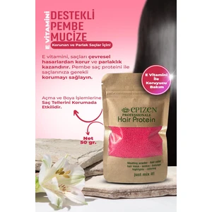 Ekstra E Vitaminli Saç Bakım Proteini Çilek Kokulu - Yıpranmalara Karşı Özel Ürün 50GR