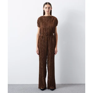 Dokulu Wide Leg Fit Pantolon
