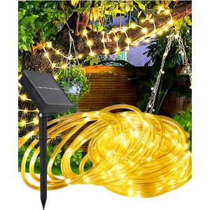 Su Geçirmez 12 Metre Güneş Enerjili Dış Mekan Solar Peri Ip LED Işık Dekoratif Bahçe Aydınlatma