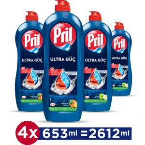 Türkiye Serisi 653ml x 4 Adet (2 Adana Portakalı + 2 Amasya Elması Kokulu) Sıvı Bulaşık Deterjanı
