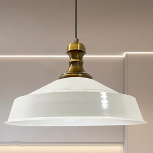 Beyaz Iç Beyaz Avize Asaletli Eskitme Knob Başlık Retro Sarkıt Lamba Restoran Salon Aydınlatma