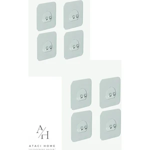 Atacı Home Çok Güçlü Sihirli Yapışkan, Yedek Sticker 8'li, Yeniden Kullanılabilir Güçlü Yapışkan