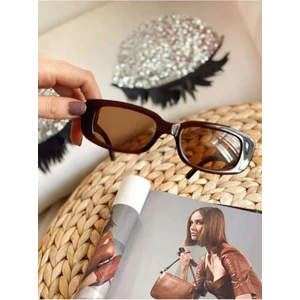Chunky Frame Vintage Kahverengi Güneş Gözlüğü