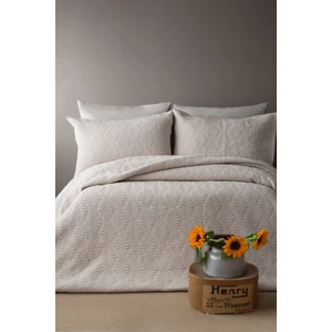 Apricitas Home Bourbon Bej Tek Kişilik Yatak Örtüsü Seti